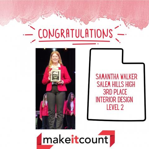National Third Place Winner FCCLA Samantha Walker