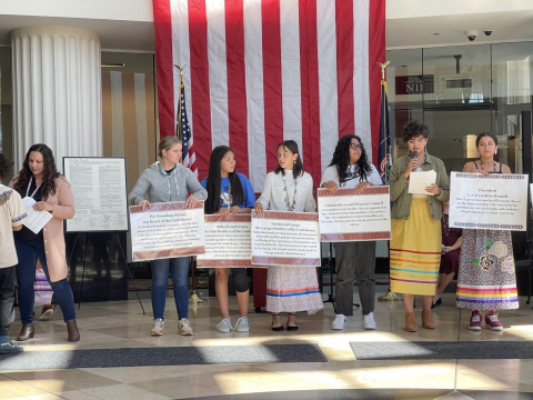 Nebo Title VI Native American Older Students Presenting